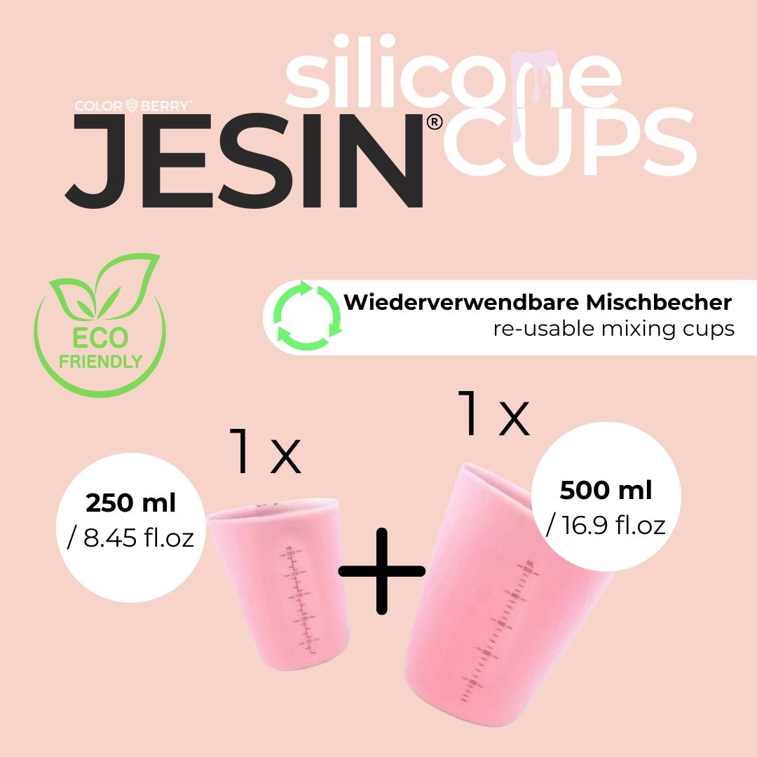 JESIN silicone cups - 2er Set ( 250 +500 ml) - COLORBERRY & JESIN