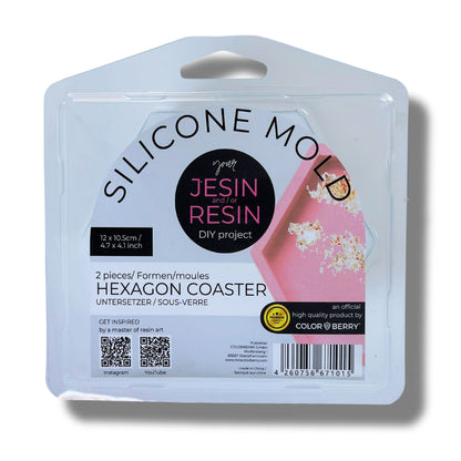 HEXAGON COASTERS silicone mold - set of 2