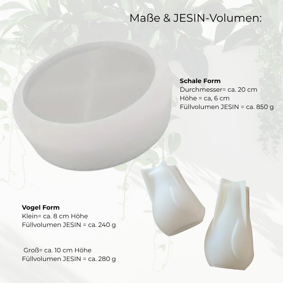 Silikonform-Set "SWEET BIRDS" – Schale + 2 Deko-Vogel-Formen - COLORBERRY & JESIN