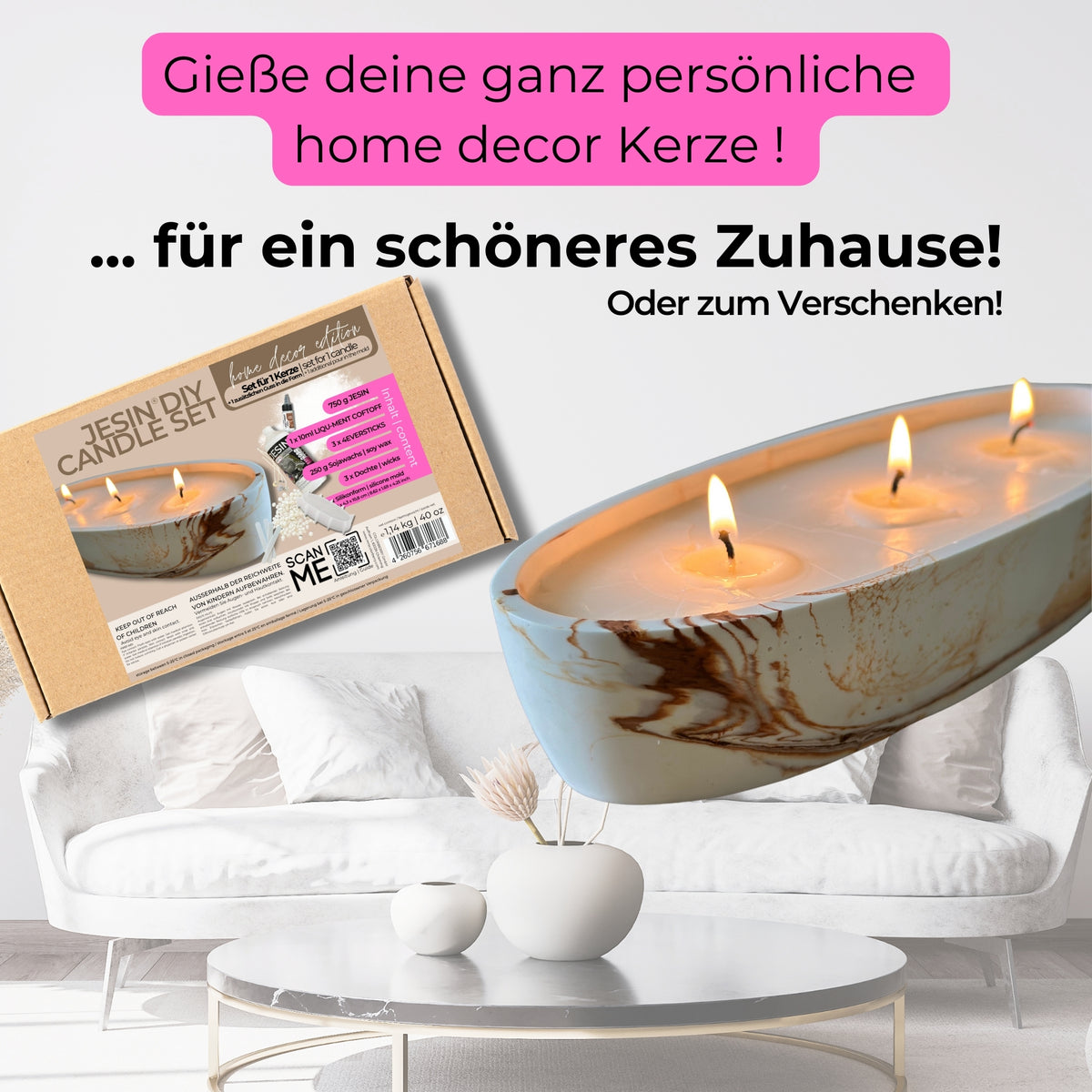 DIY JESIN CANDLE SET - Starter Set für Kerzengießen "home decor edition" - COLORBERRY & JESIN