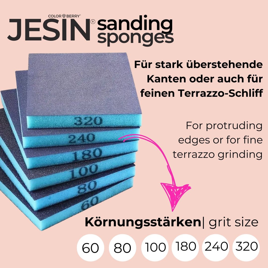 JESIN sanding sponges - 6er Set - COLORBERRY & JESIN
