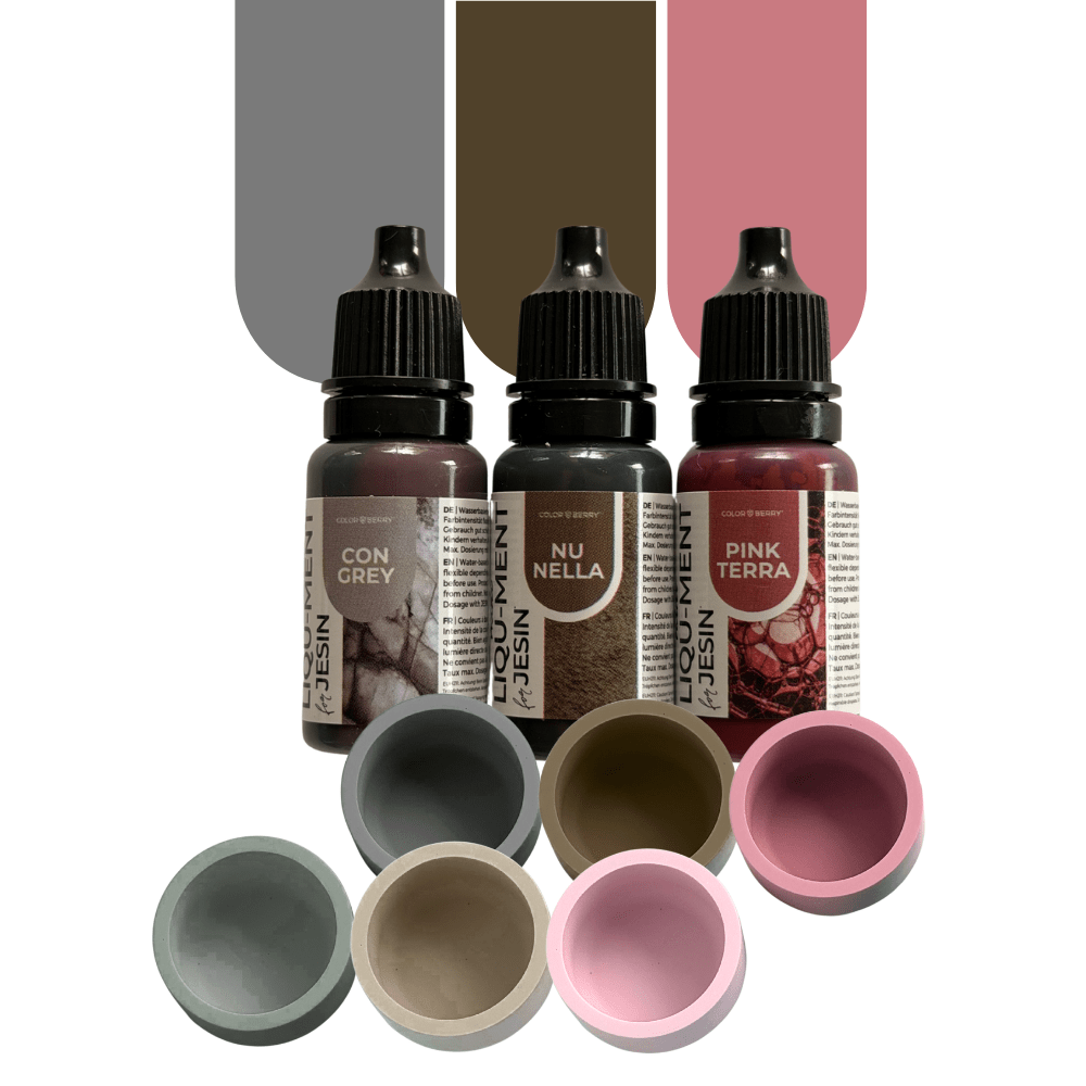 Farbset "WARM NUDE" - 3 x 10 ml LIQU-MENTs - COLORBERRY & JESIN