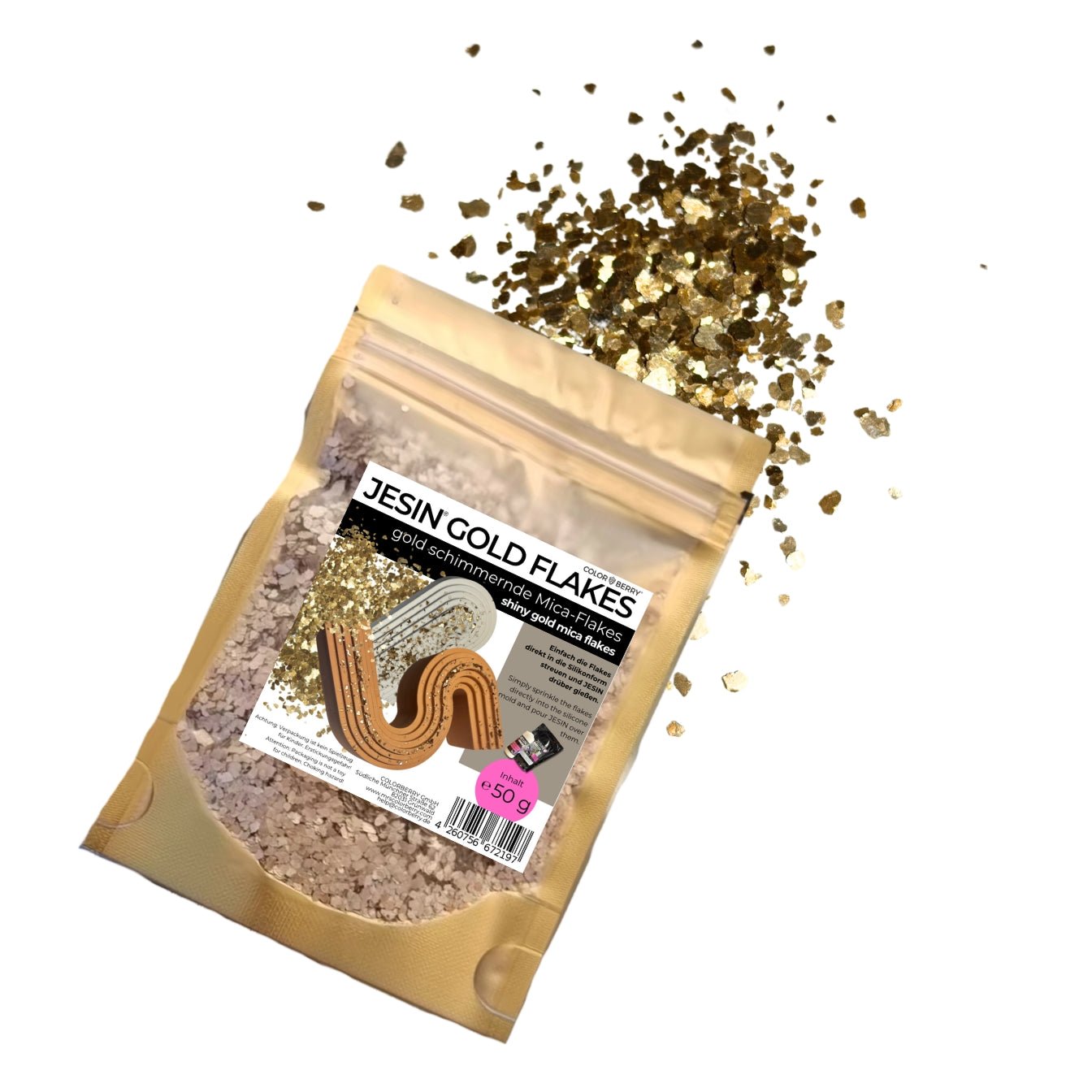 GOLD FLAKES for JESIN - 50 g - COLORBERRY & JESIN