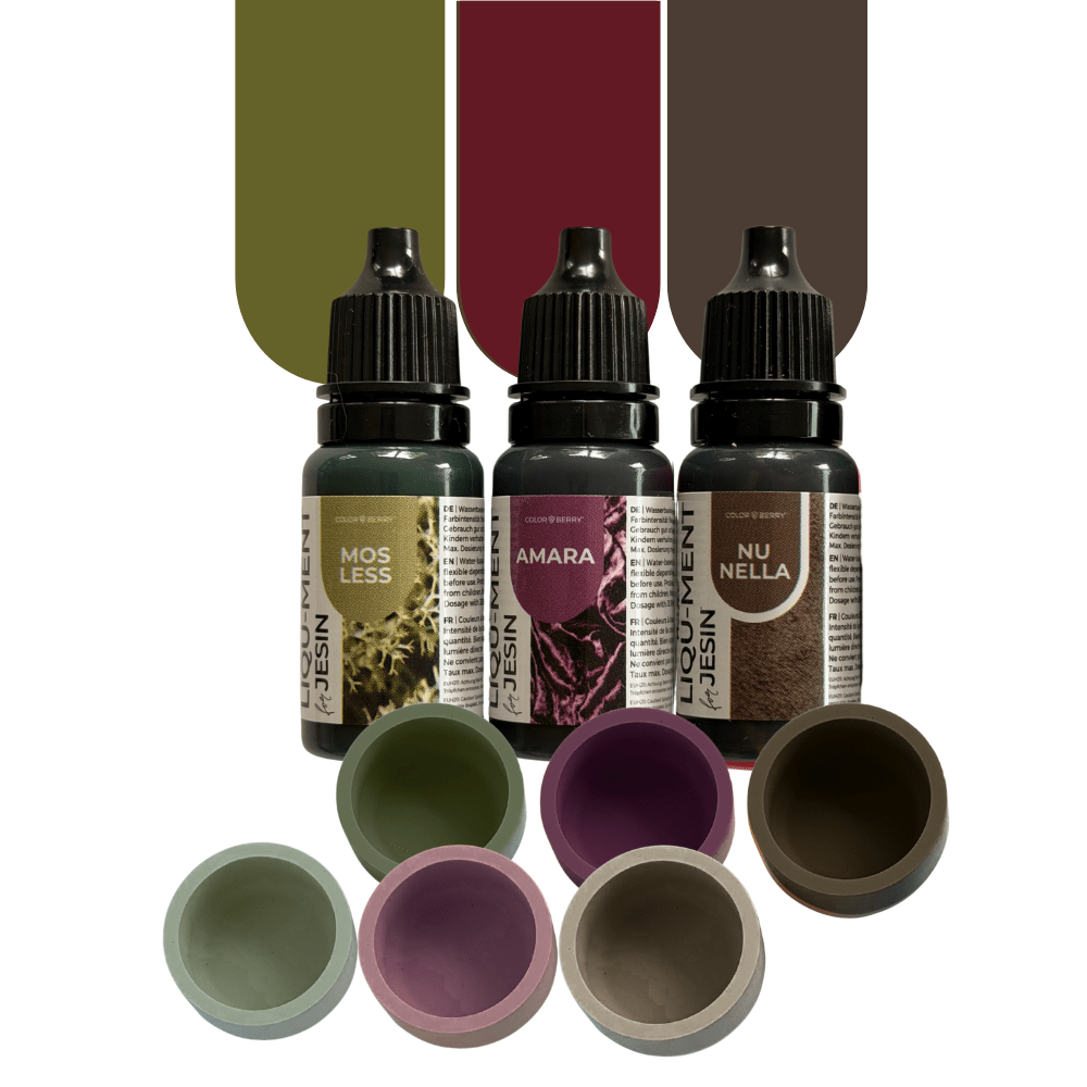 Farbset "VELVET EARTH" - 3 x 10 ml LIQU-MENTs - COLORBERRY & JESIN