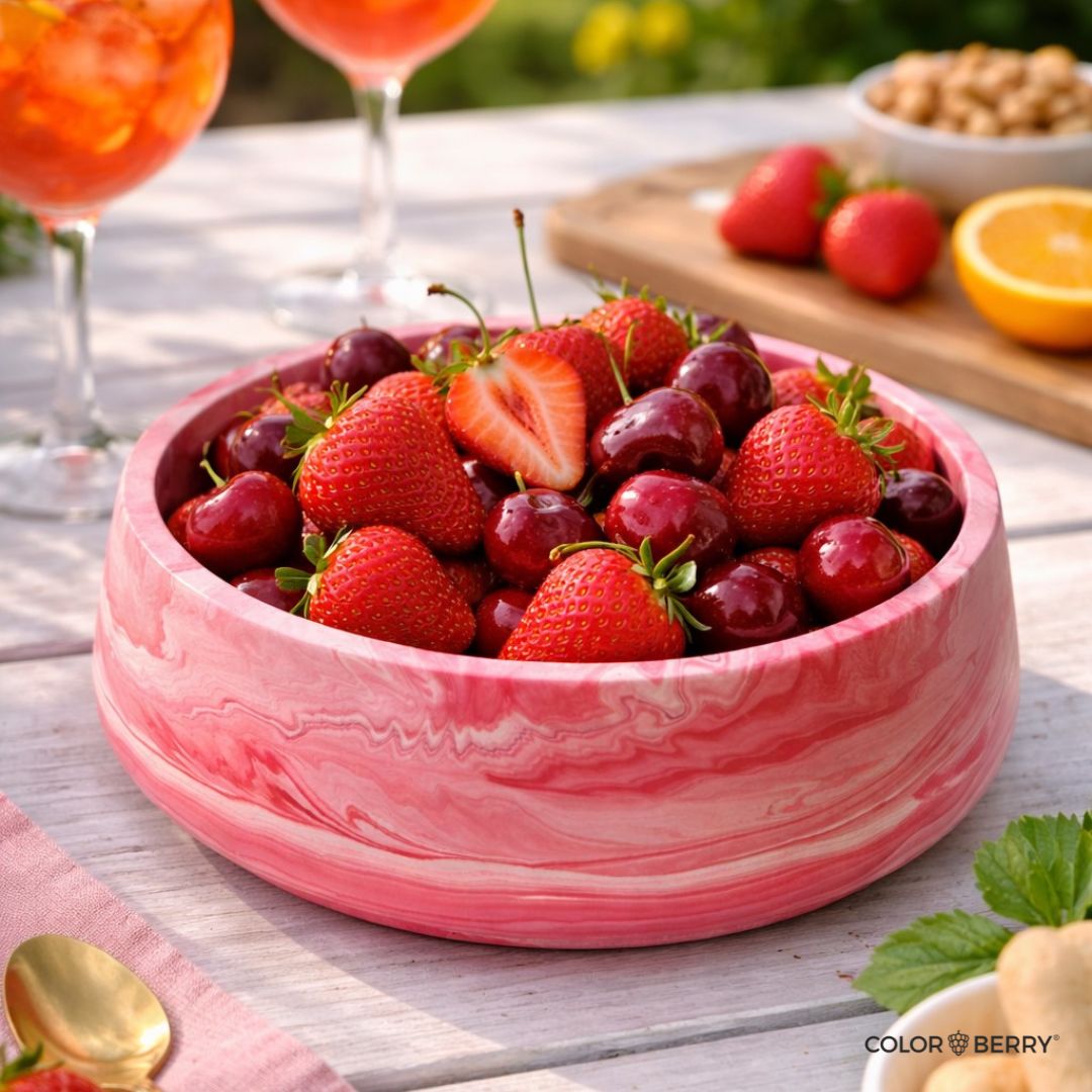 Projekt "Obstschale" – JESIN Komplettset mit 3 kg JESIN, Silikonform, Farbe & SHEA SEAL - COLORBERRY & JESIN
