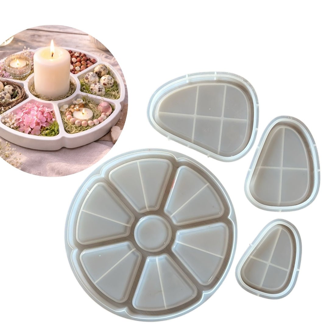 Silikonform-Set "TABLE MOMENTS" – Große Snackschale + 3 Teller-Formen - COLORBERRY & JESIN