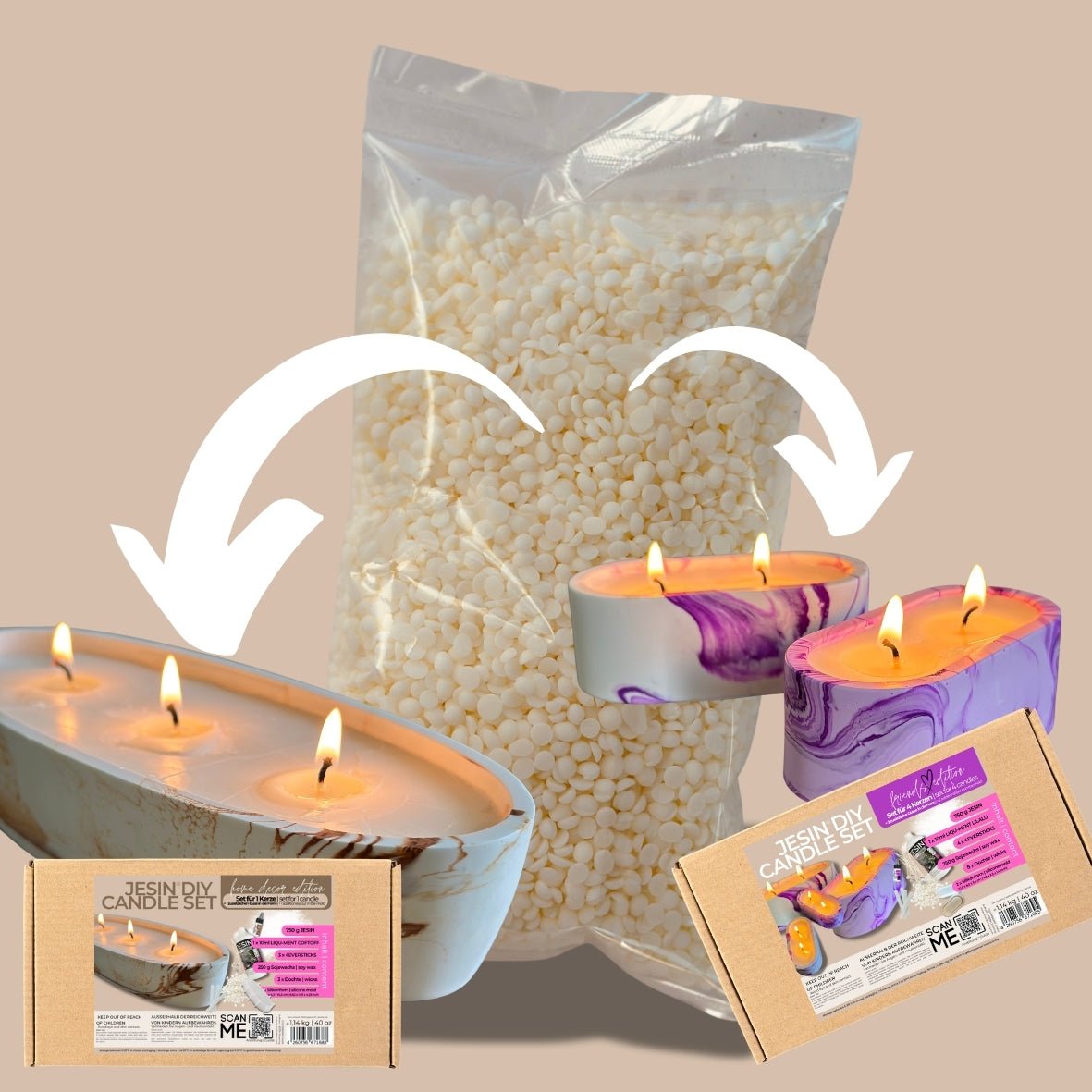 *re - fill* 250 gr JESIN SOY WAX - COLORBERRY & JESIN