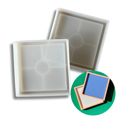 SQUARE COASTERS silicone molds - set of 2