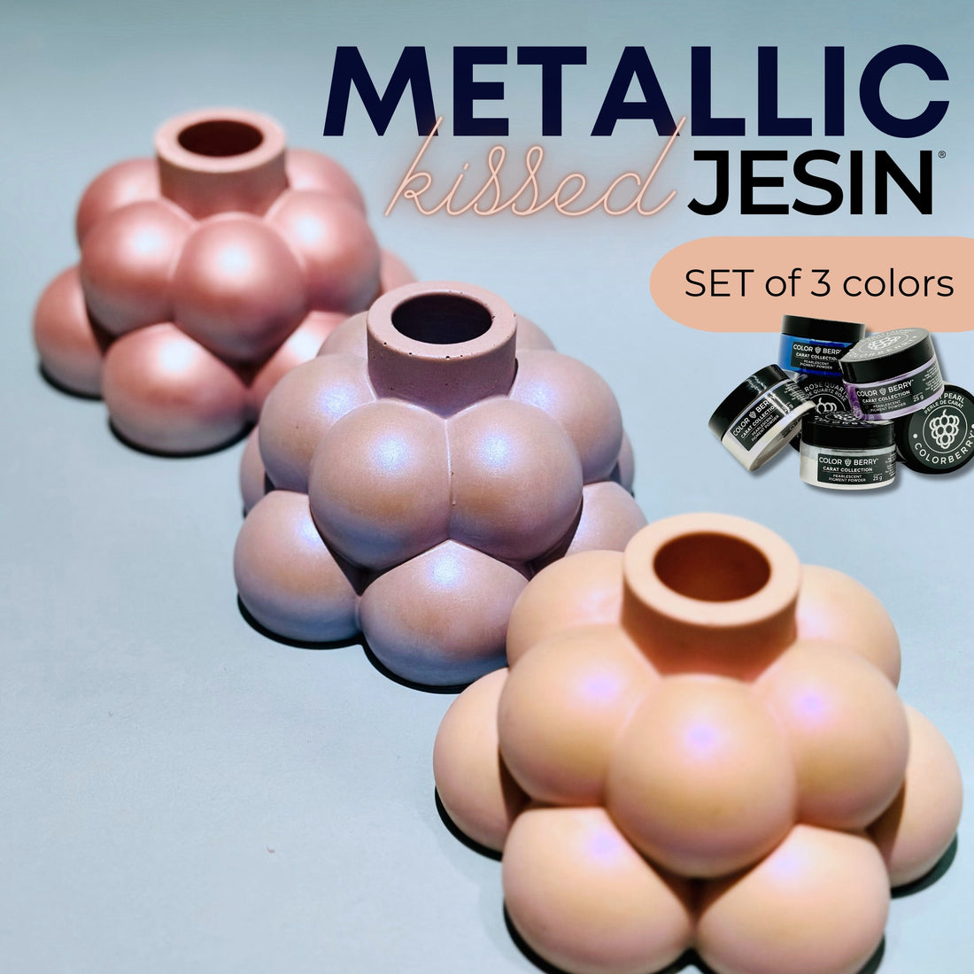 METALLIC EFFEKT für JESIN - 3 x 25 gr