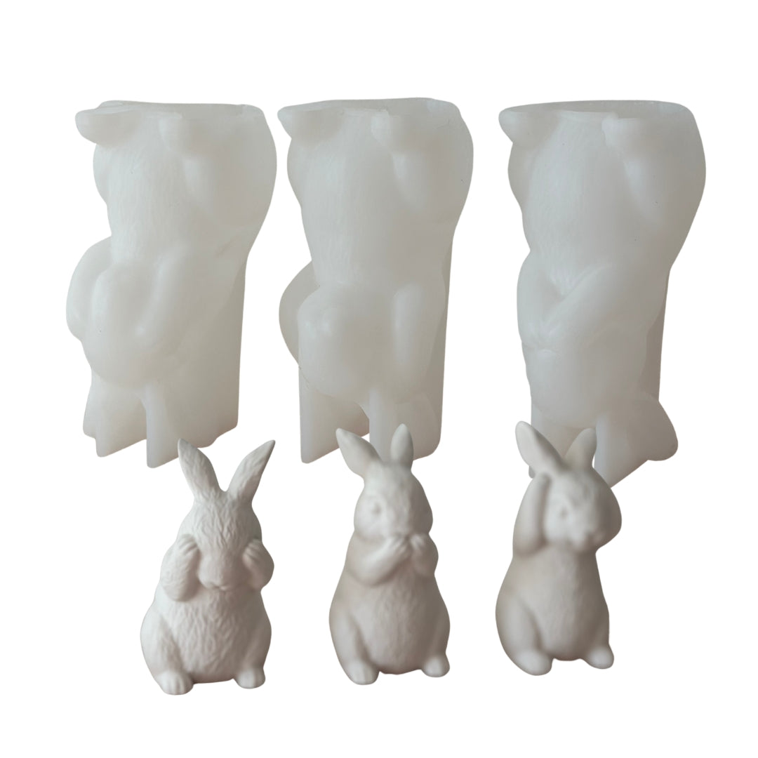 Silikonform Hasen - 3er- Set