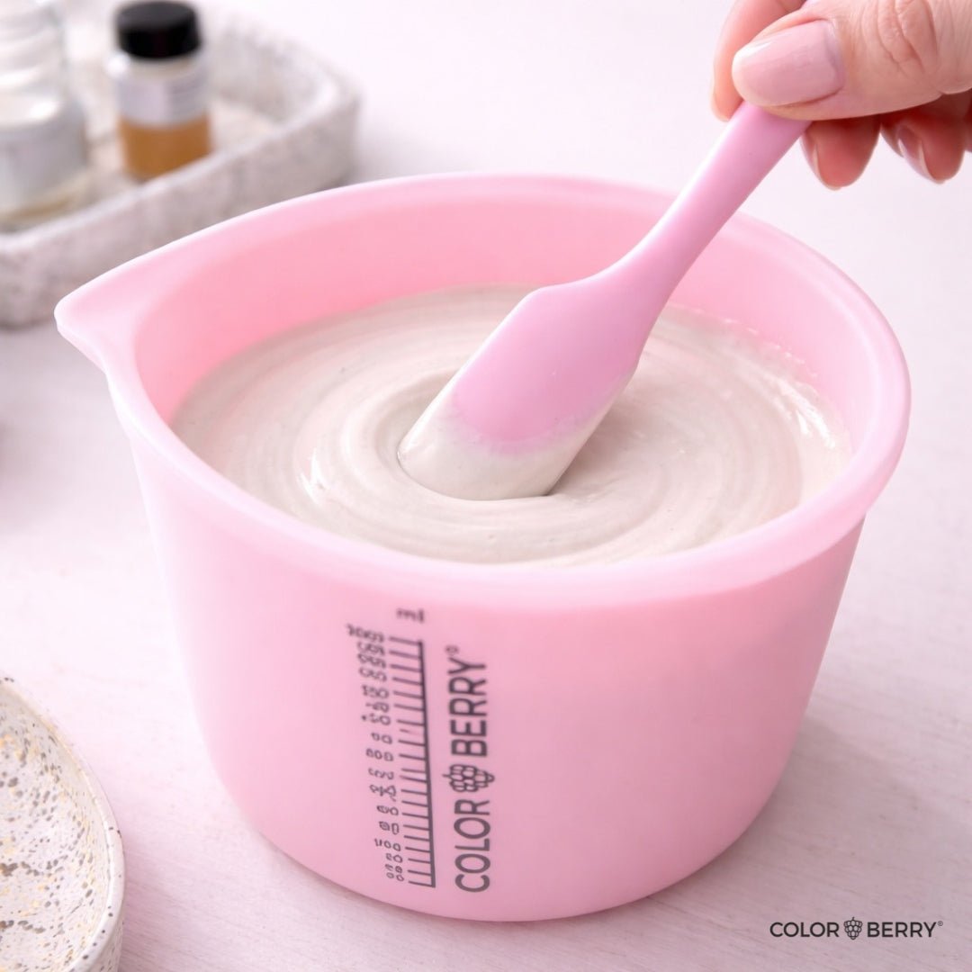 COLORBERRY Tool - Set für JESIN – Silikonbecher 1L &amp; Rührwerkzeuge für Gießmassen - COLORBERRY &amp; JESIN