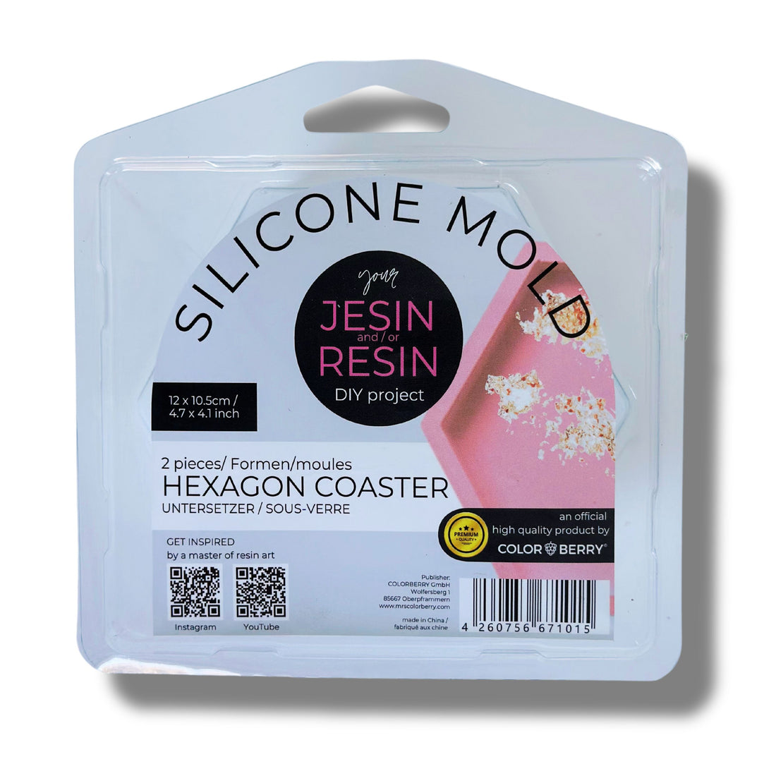 Silikonform HEXAGON COASTERS – 2er-Set
