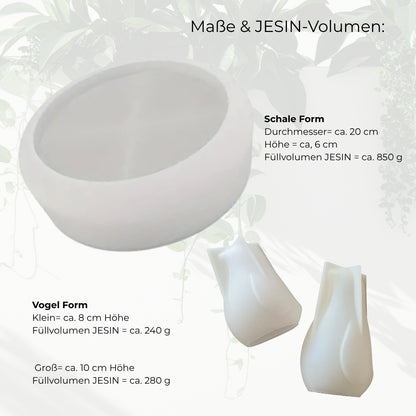 Silikonform-Set "SWEET BIRDS" – Schale + 2 Deko-Vogel-Formen