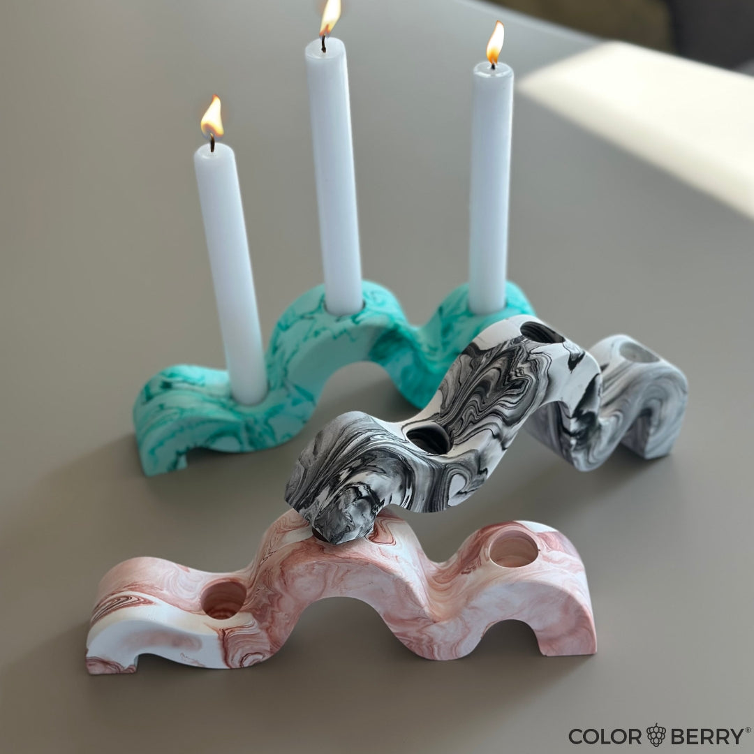 Kerzenständer Silikonformen 3er Set