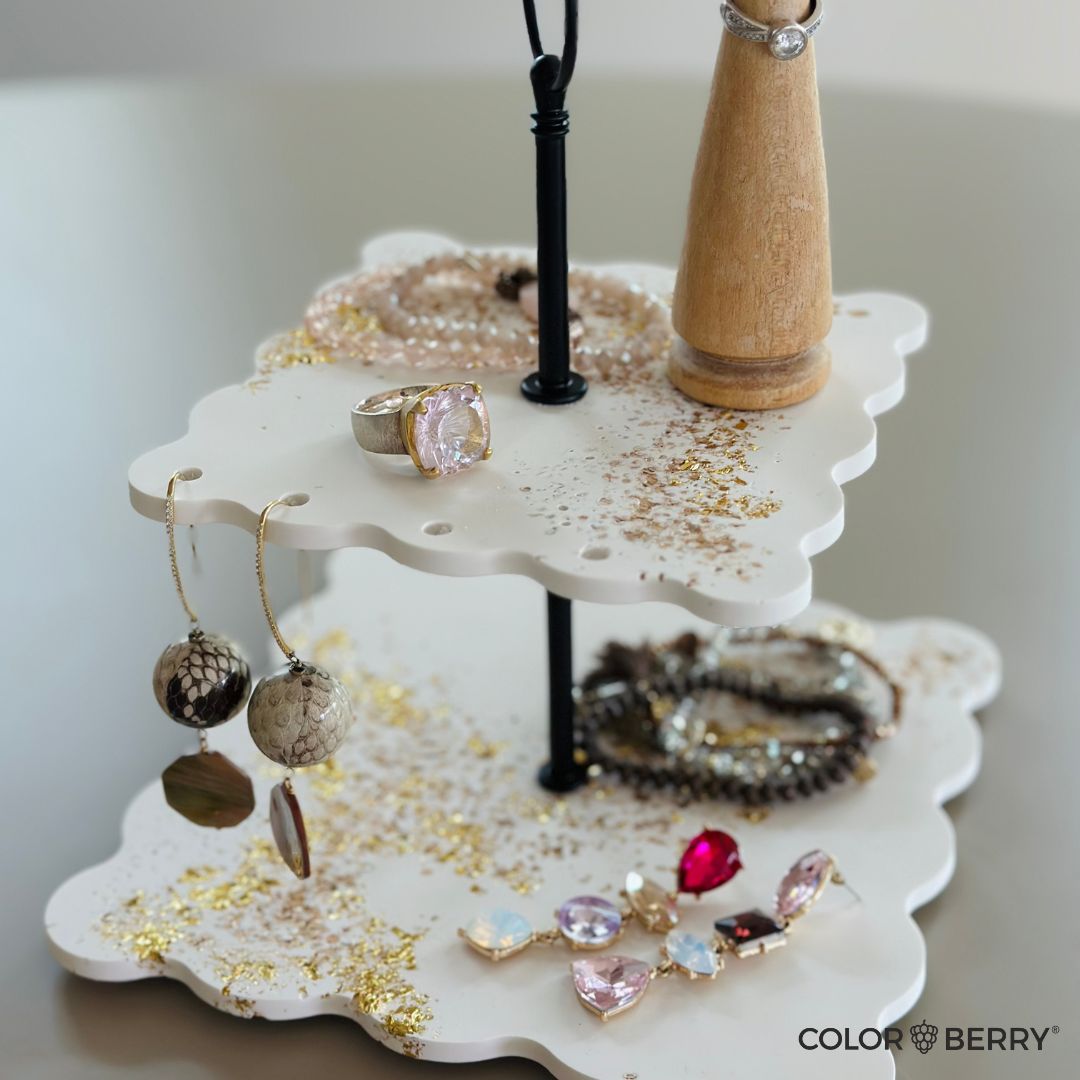 Silikonform 3er Set Etagere mit Stangen - COLORBERRY &amp; JESIN