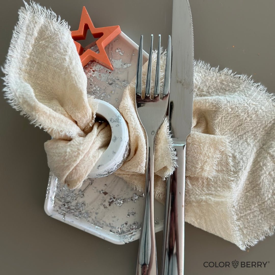 Silikonformen Serviettenringe plus Schlagmetall - COLORBERRY &amp; JESIN