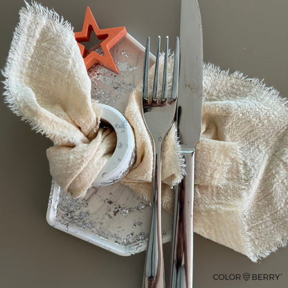 Silikonformen Serviettenringe plus Schlagmetall - COLORBERRY &amp; JESIN