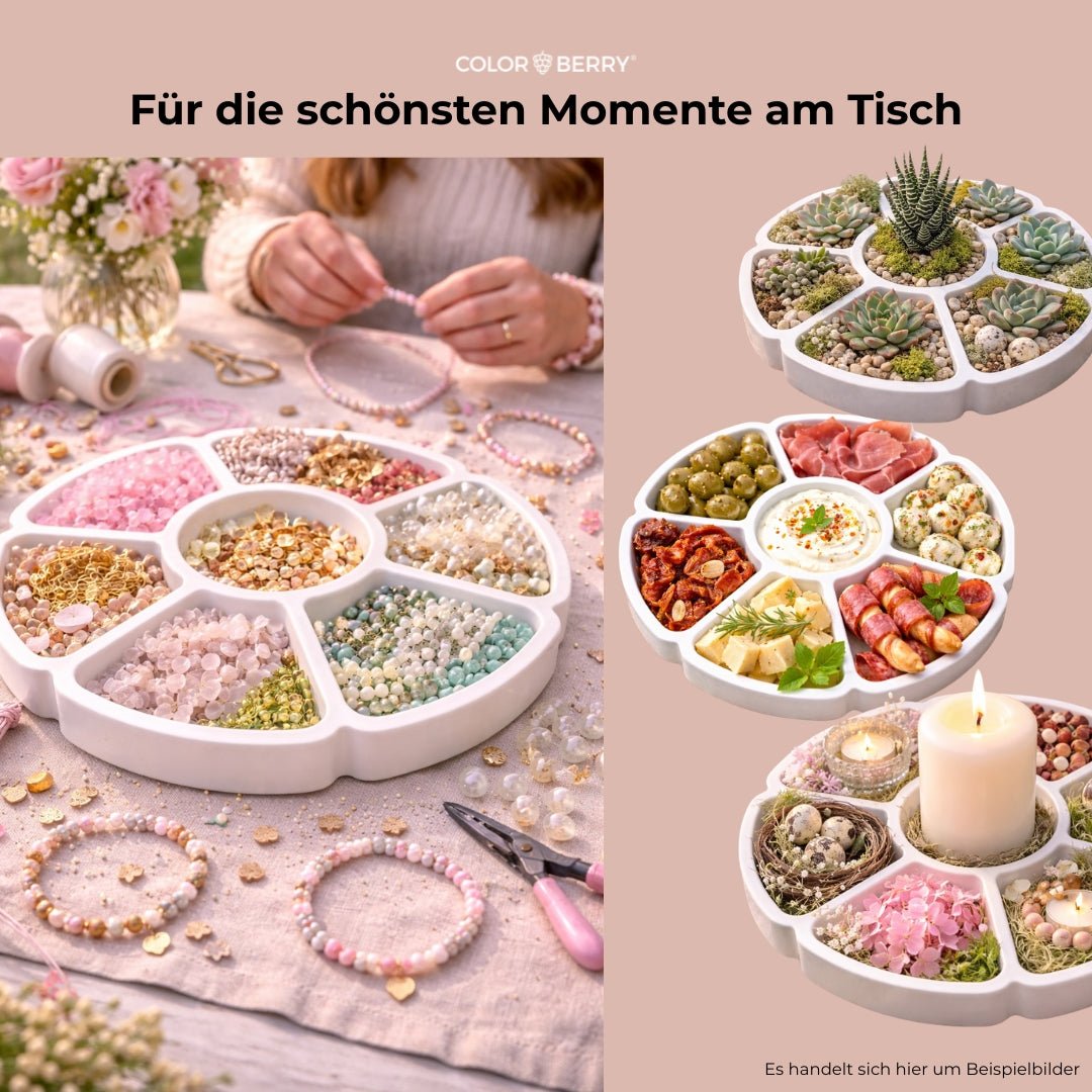Silikonform-Set "TABLE MOMENTS" – Große Snackschale + 3 Teller-Formen - COLORBERRY &amp; JESIN