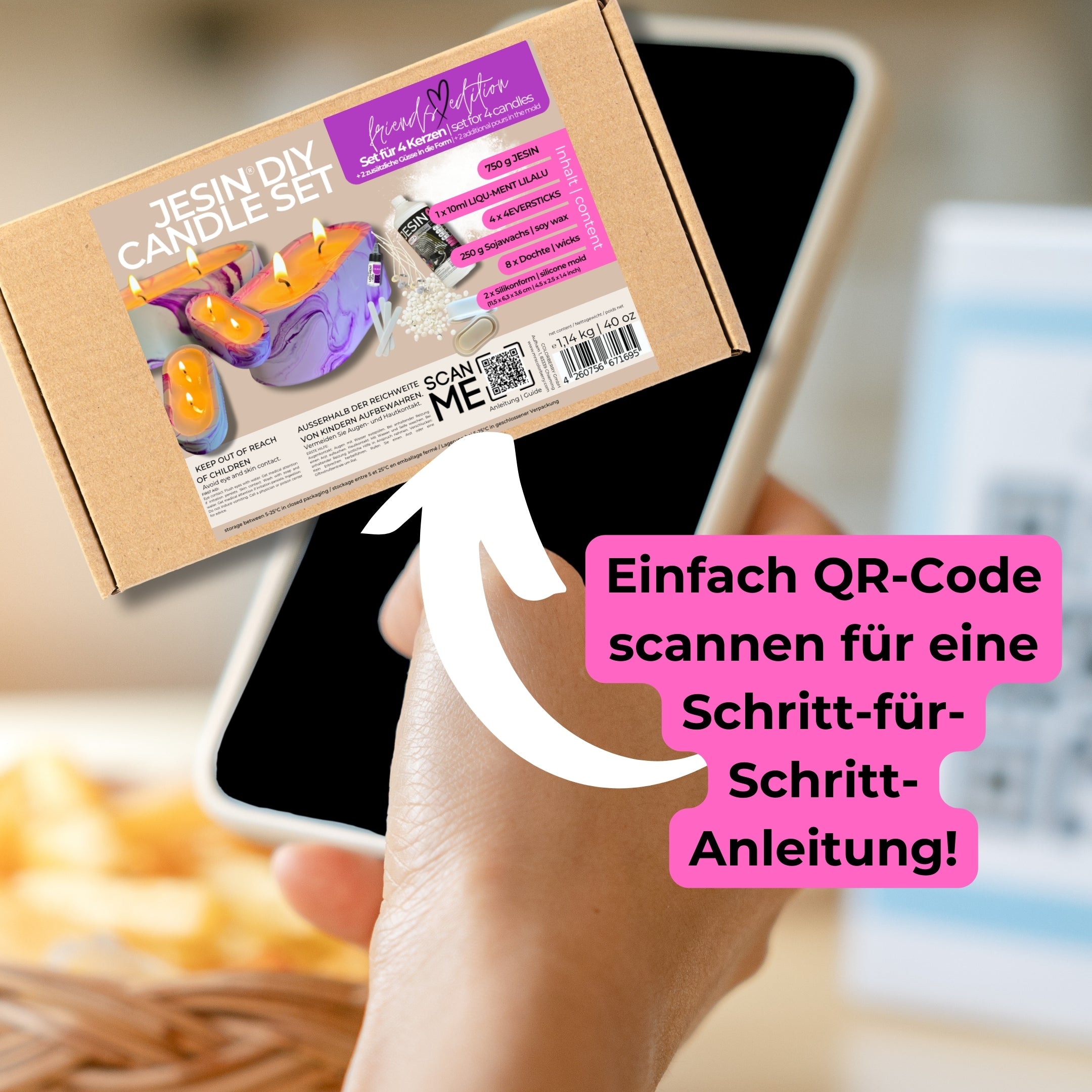 DIY JESIN CANDLE SET - Starter Set für Kerzengießen "friends edition" - COLORBERRY &amp; JESIN