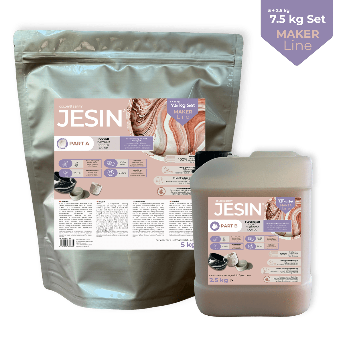 JESIN® Gießpulver – einzigartig, bruchsicher, Made in Germany - COLORBERRY &amp; JESIN
