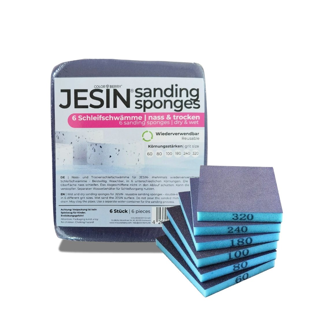 JESIN sanding sponges - 6er Set - COLORBERRY &amp; JESIN