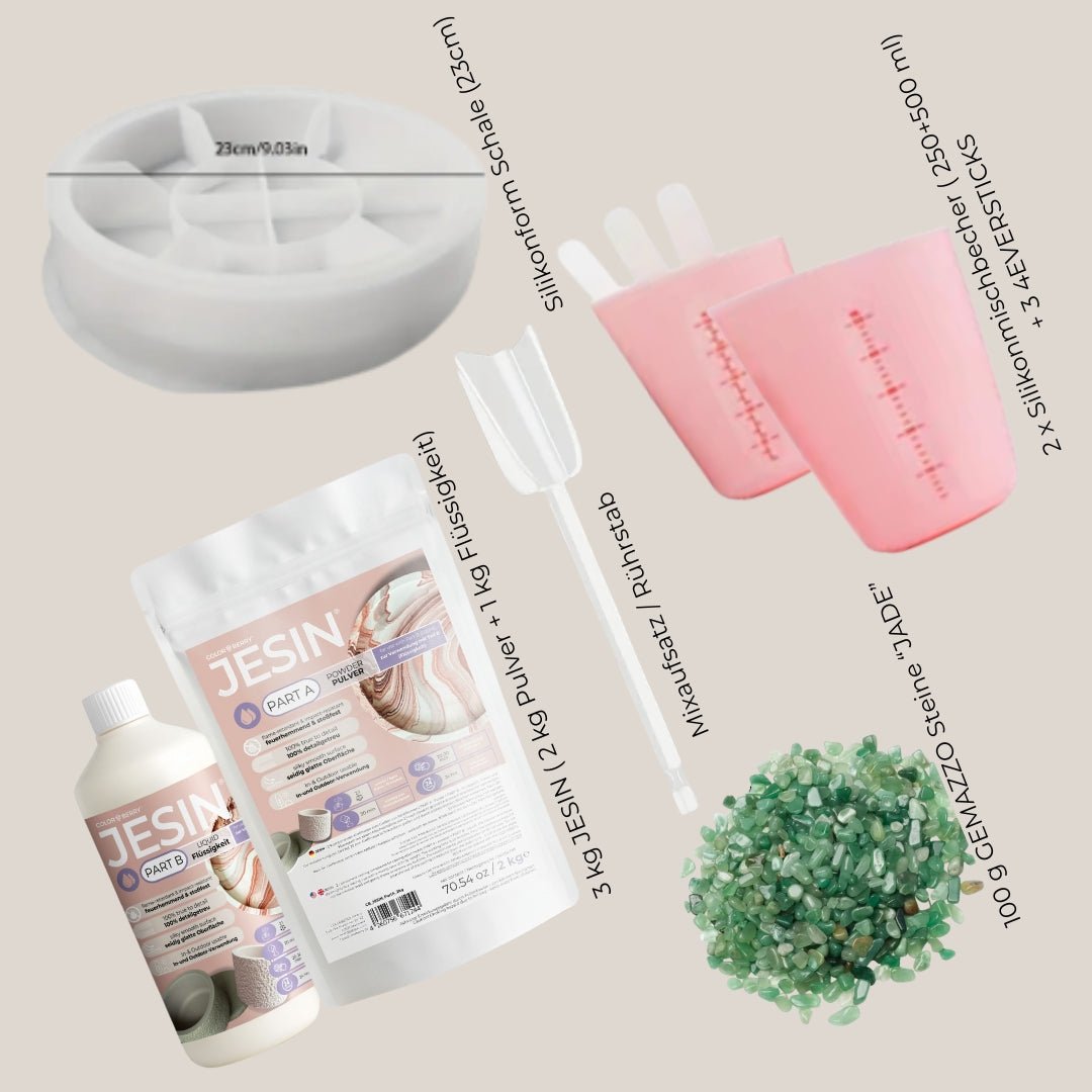 DIY Set JESIN - JADE GEMAZZO Schale ( 10 - teilig) - COLORBERRY &amp; JESIN