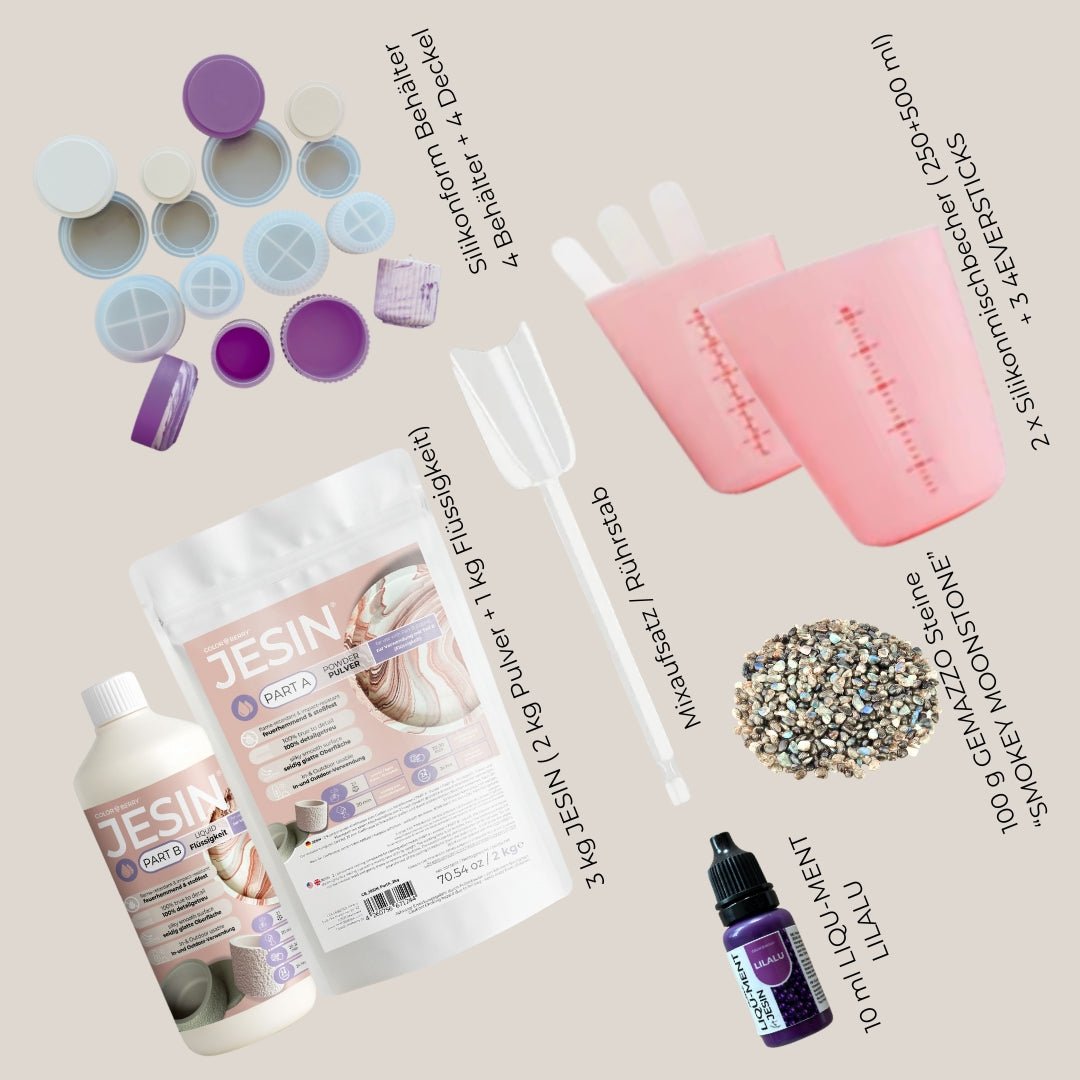 DIY Set JESIN - GEMAZZO Behälter ( 18 - teilig) - COLORBERRY &amp; JESIN