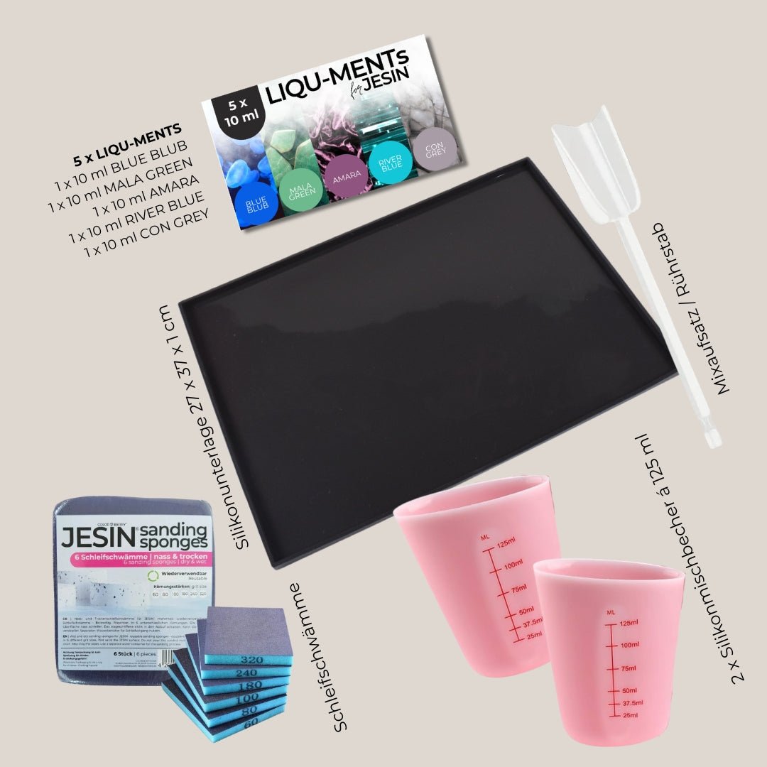 DIY Set JESIN - TERRAZZO Chips BALANCE (15 - teilig) - COLORBERRY &amp; JESIN