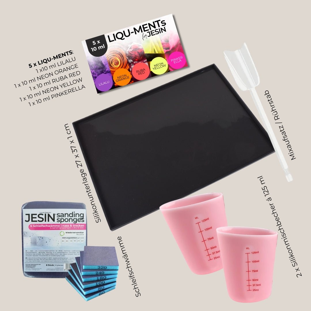 DIY Set JESIN - TERRAZZO Chips ENERGY (15 - teilig) - COLORBERRY &amp; JESIN