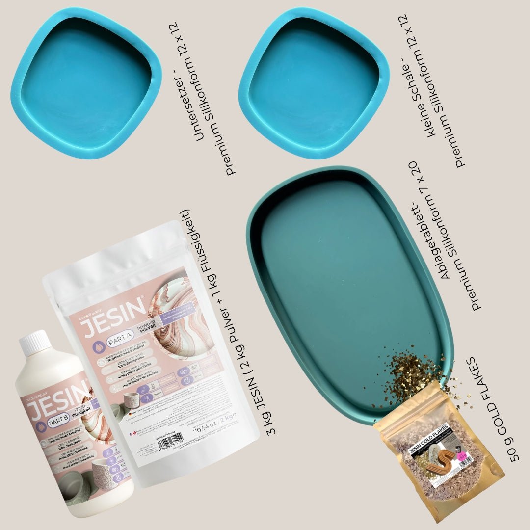 DIY Set JESIN - PREMIUM MOLDS &amp; GOLD ( 6 - teilig) - COLORBERRY &amp; JESIN
