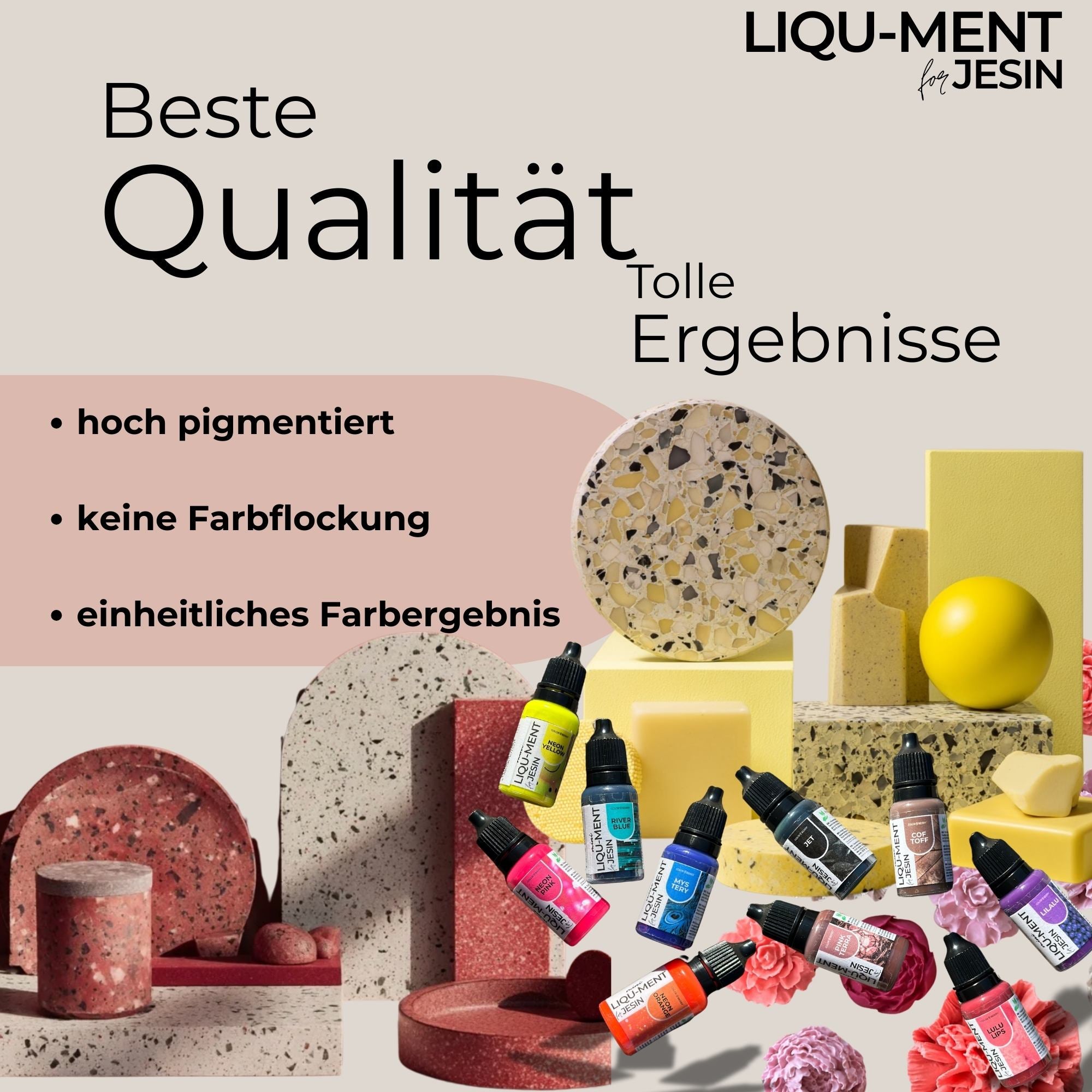 LIQU - MENTs BOX für JESIN – 20 x 10 ml Flüssigfarben Set | viele Farben auf einmal - COLORBERRY &amp; JESIN