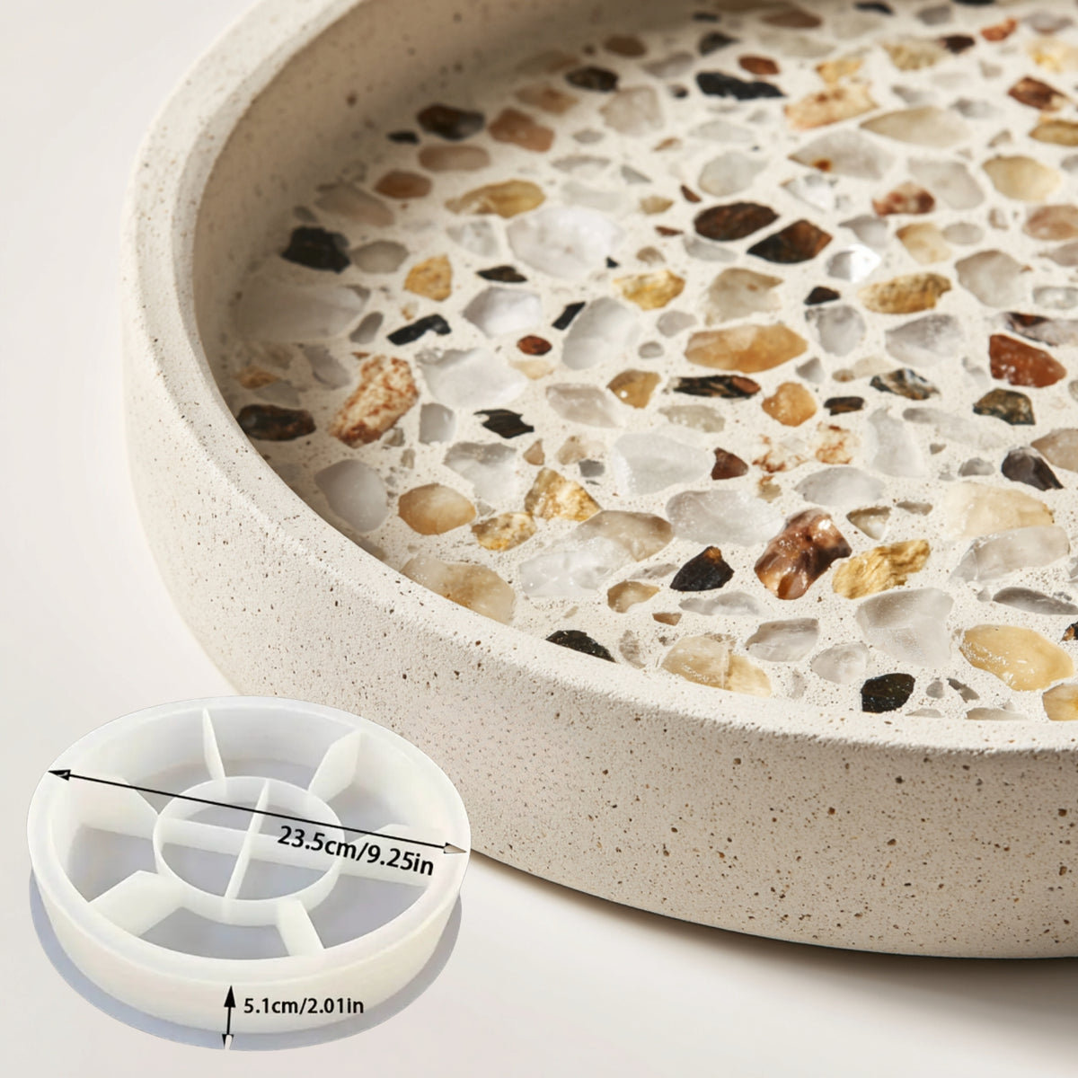 GEMAZZO Silikonform – Tellerschale (Ø 23,5 cm, Höhe 5,1 cm) - COLORBERRY &amp; JESIN