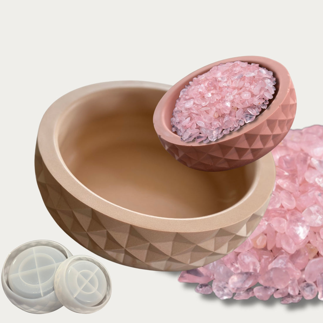 GEMAZZO Silikonformen-Set – Geometrische Schalen (Ø 20 cm &amp; Ø 13 cm)
