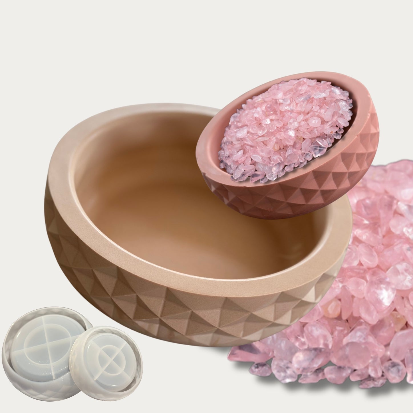 GEMAZZO Silikonformen-Set – Geometrische Schalen (Ø 20 cm &amp; Ø 13 cm)