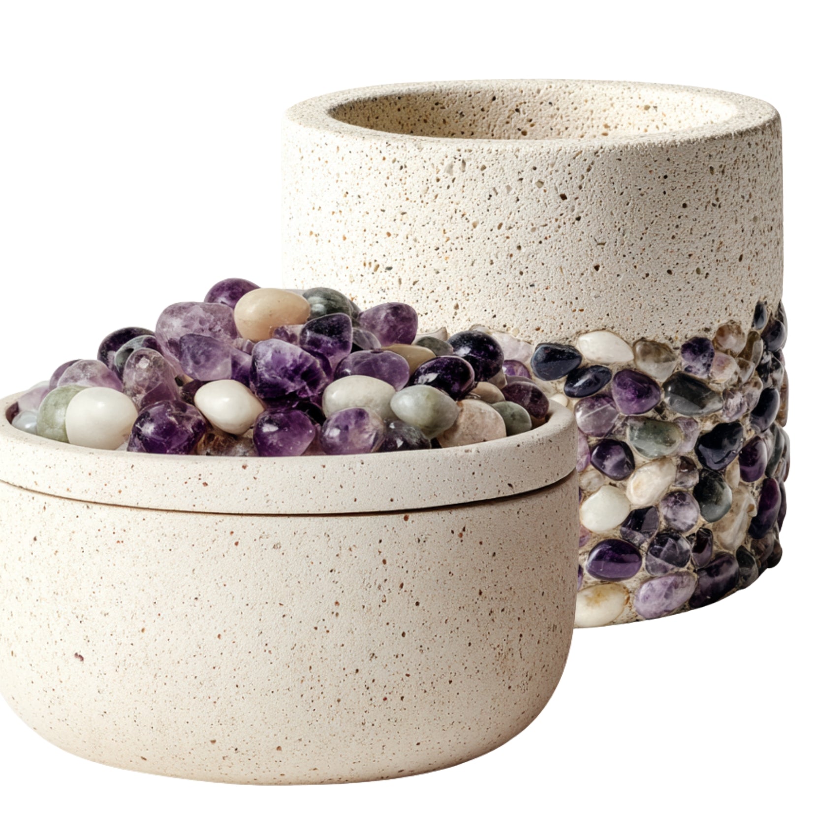 GEMAZZO SoulStones – Amethyst (200 g, 5–7 mm) - COLORBERRY &amp; JESIN