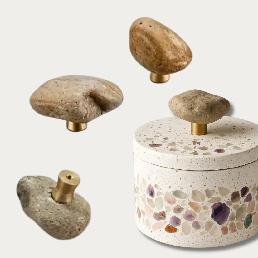 GEMAZZO Stone Knobs – 3er Set (Unikate) - COLORBERRY &amp; JESIN