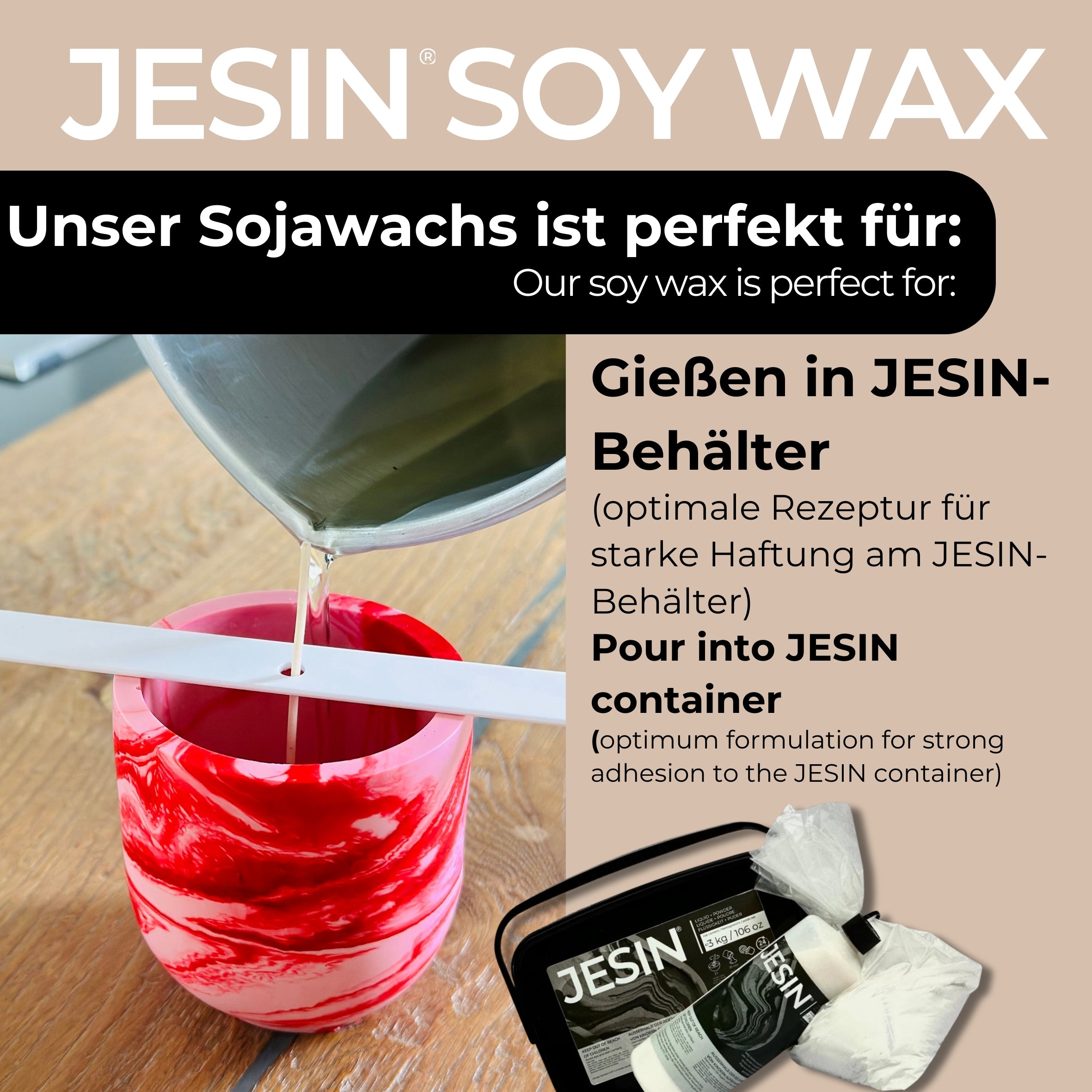 *re - fill* 250 gr JESIN SOY WAX - COLORBERRY &amp; JESIN