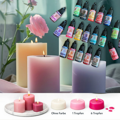 Kerzenwachs Farben 20er-Set (20 × 10 ml)