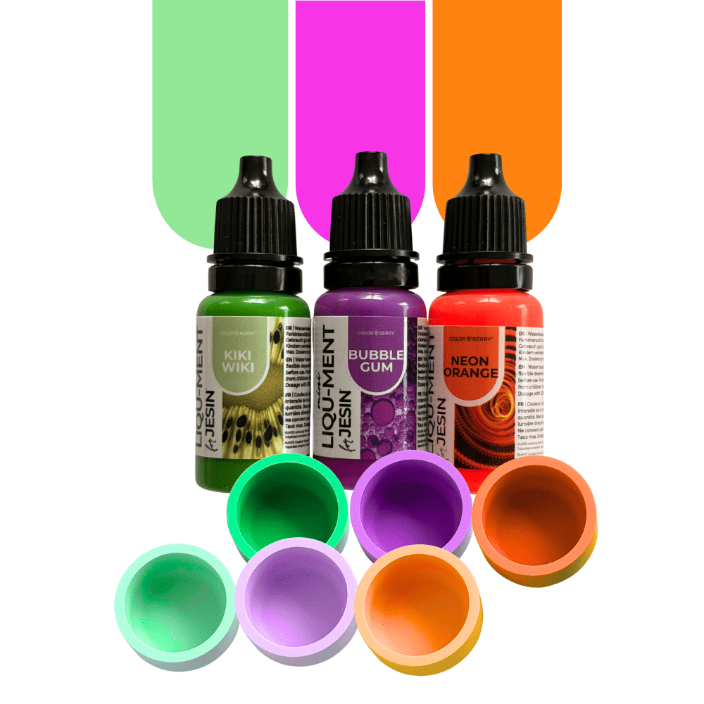 Farbset "NEON POP" - 3 x 10 ml LIQU-MENTs - COLORBERRY &amp; JESIN