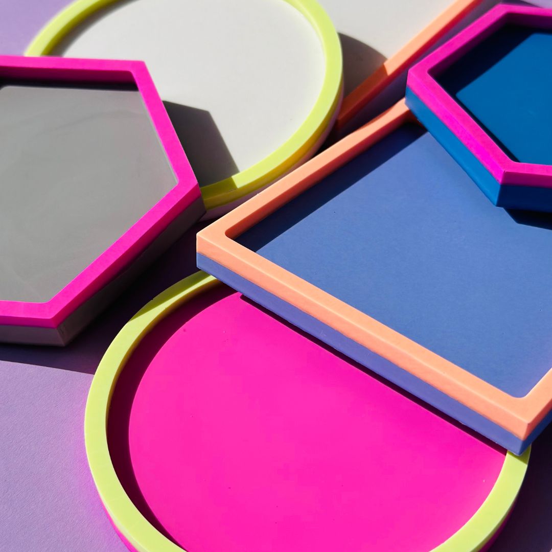 SQUARE COASTERS silicone molds - set of 2 - COLORBERRY &amp; JESIN