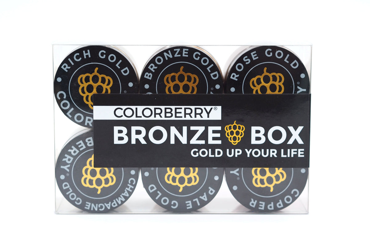 BRONZE BOX - 6 x 25gr metallic floating powder - COLORBERRY &amp; JESIN