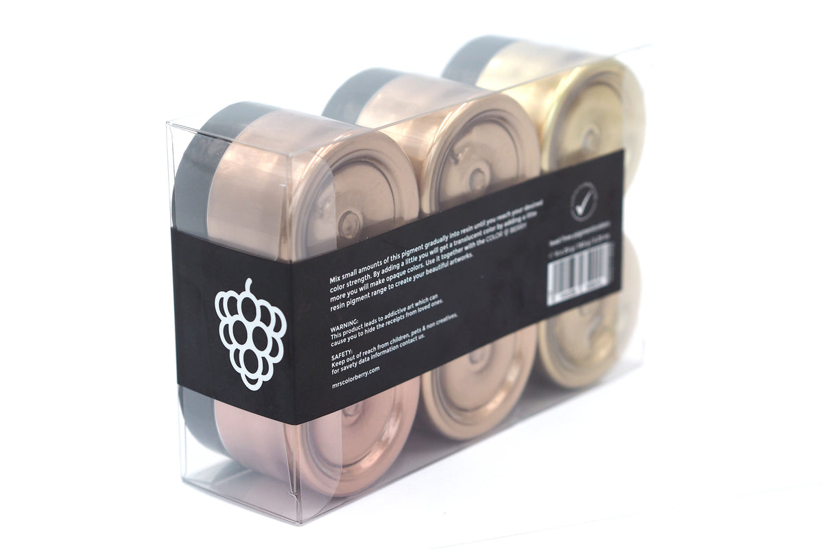 BRONZE BOX - 6 x 25gr metallic floating powder - COLORBERRY &amp; JESIN