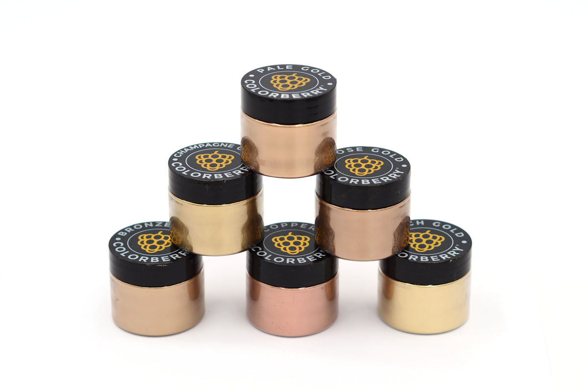 BRONZE BOX - 6 x 25gr metallic floating powder - COLORBERRY &amp; JESIN