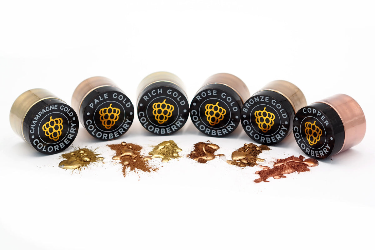 BRONZE BOX - 6 x 25gr metallic floating powder - COLORBERRY &amp; JESIN
