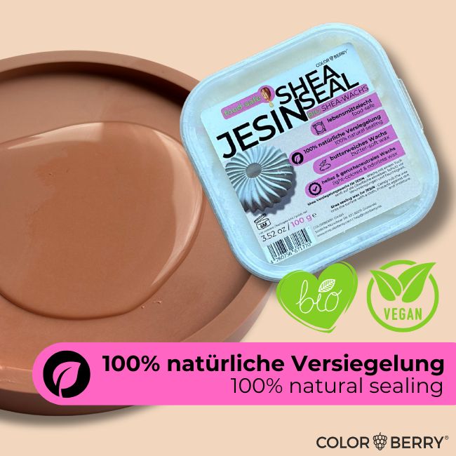 JESIN SHEASEAL - lebensmittelechte Versiegelung für Gießpulver &amp; JESIN (100g) - COLORBERRY &amp; JESIN