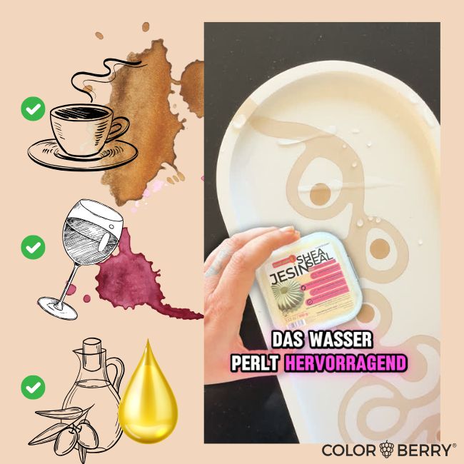 JESIN SHEASEAL - lebensmittelechte Versiegelung für Gießpulver &amp; JESIN (100g) - COLORBERRY &amp; JESIN